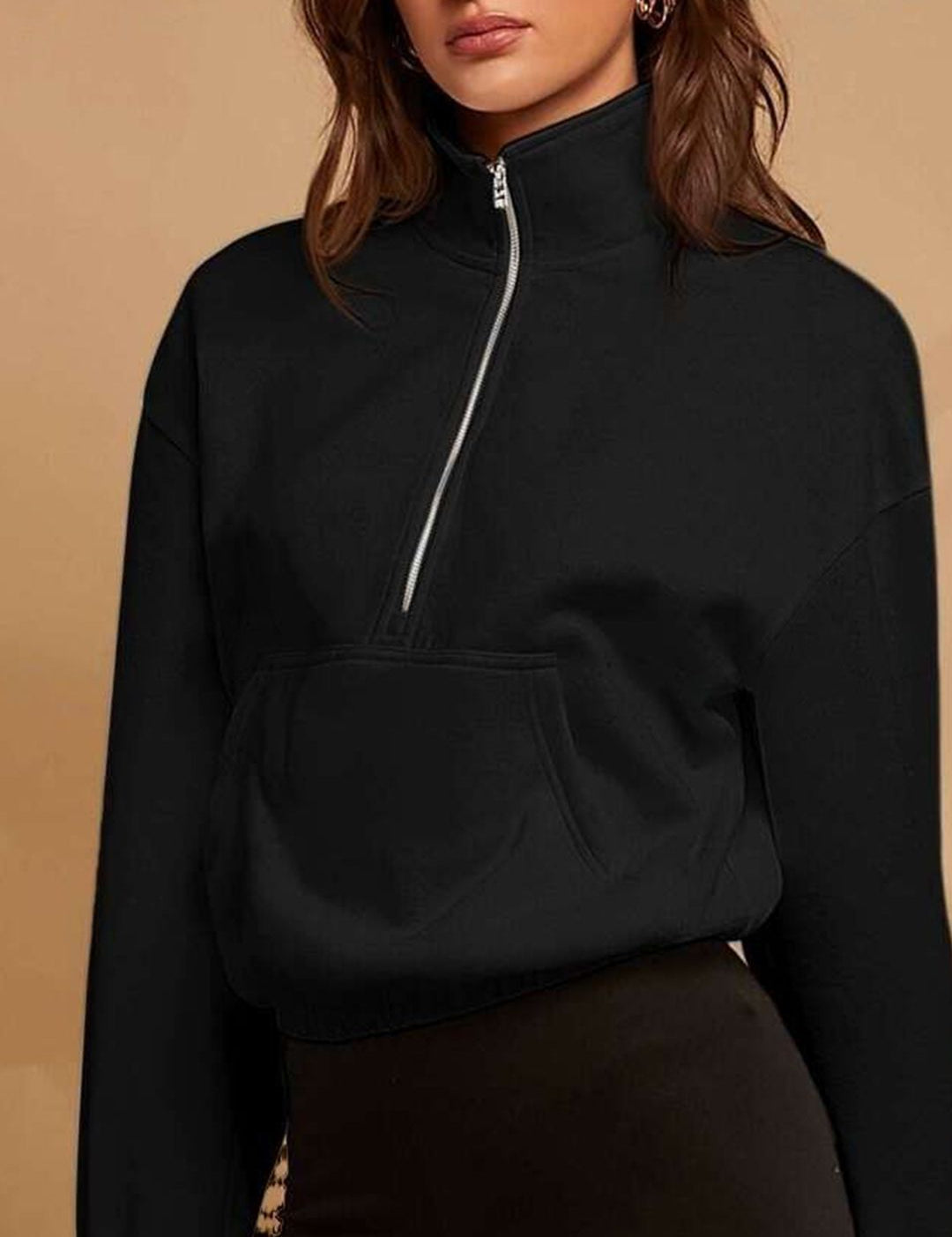 Kotty Women Turtle Neck Pullover Sweatshirt