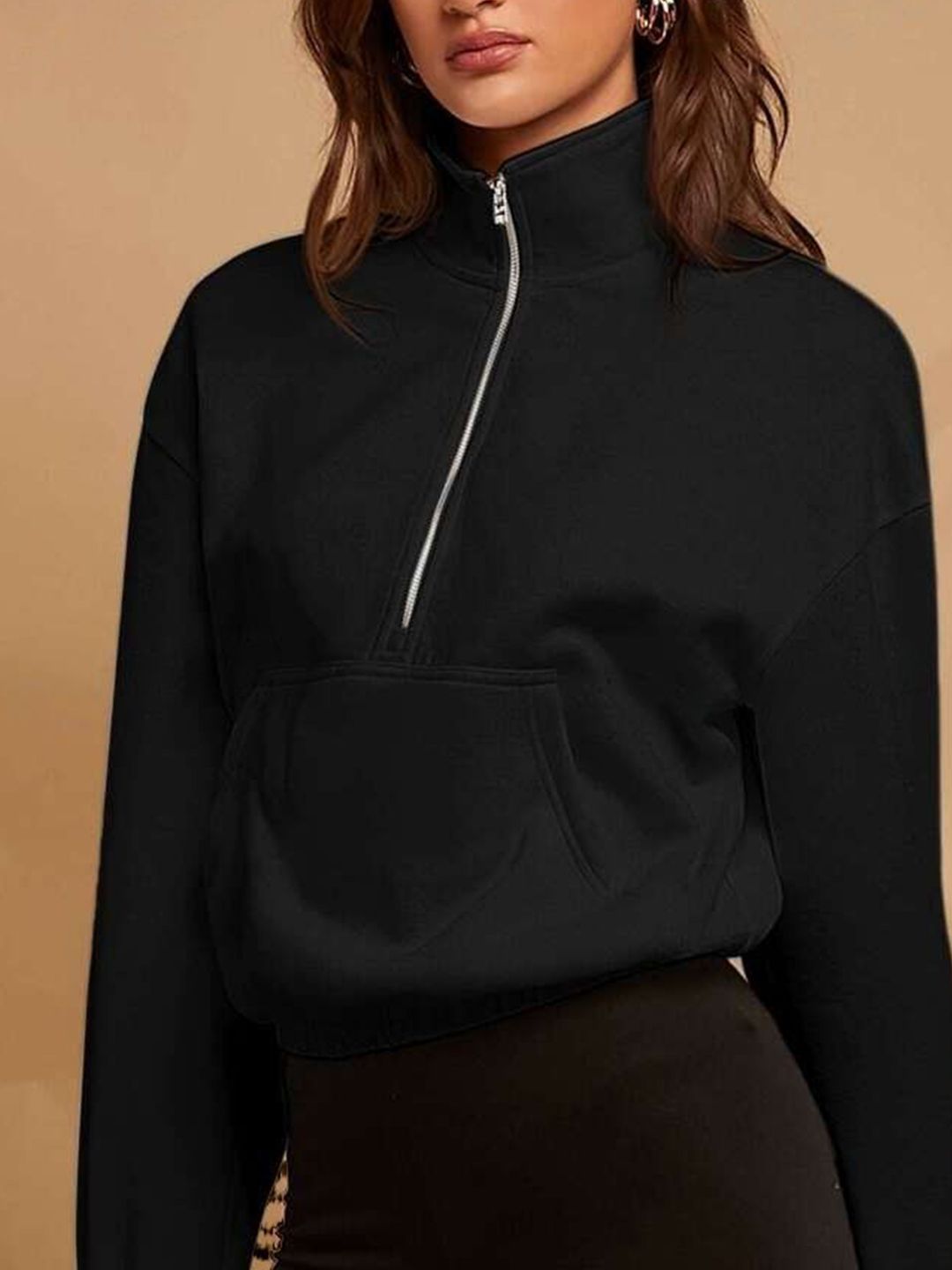 Kotty Women Turtle Neck Pullover Sweatshirt