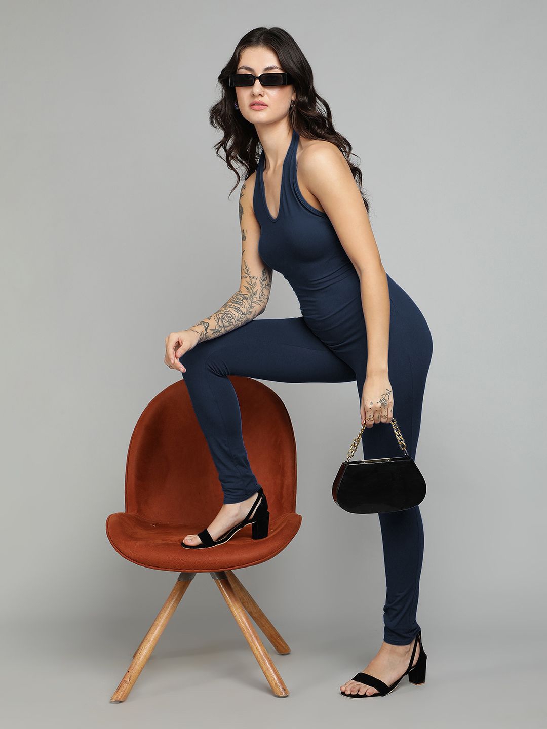 Kotty Women Halter Neck Basic Jumpsuit