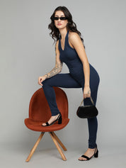 Kotty Women Halter Neck Basic Jumpsuit