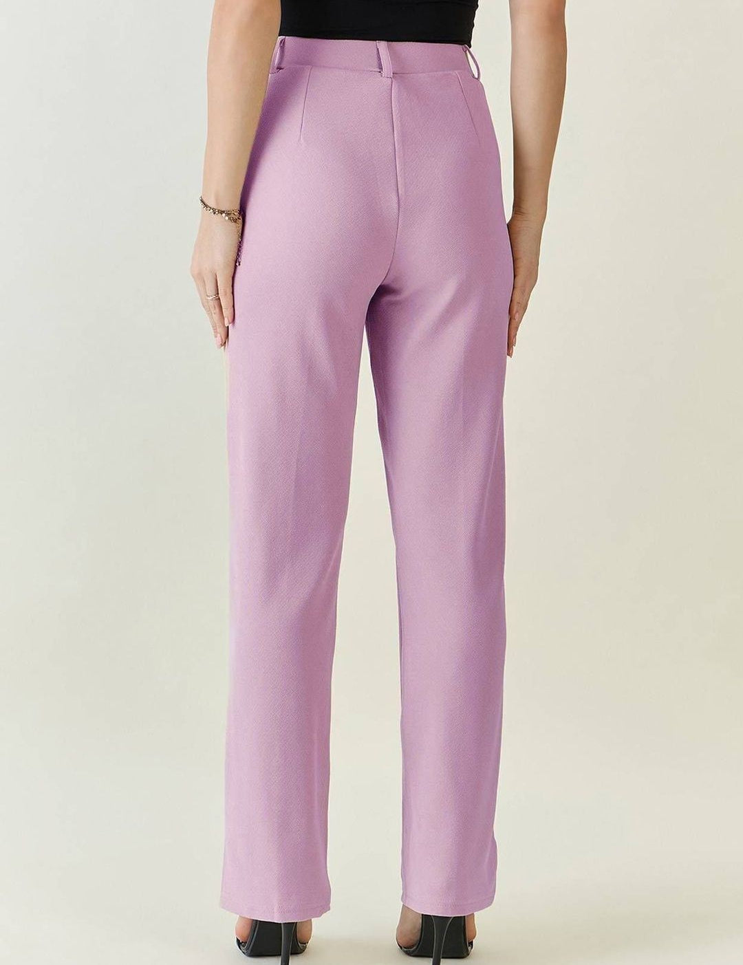 Kotty Women Relaxed Straight Leg High-Rise Trousers