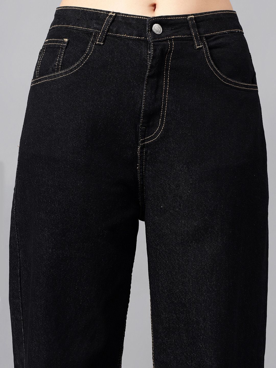 Kotty Women Straight Fit High-Rise Cotton Stretchable Jeans