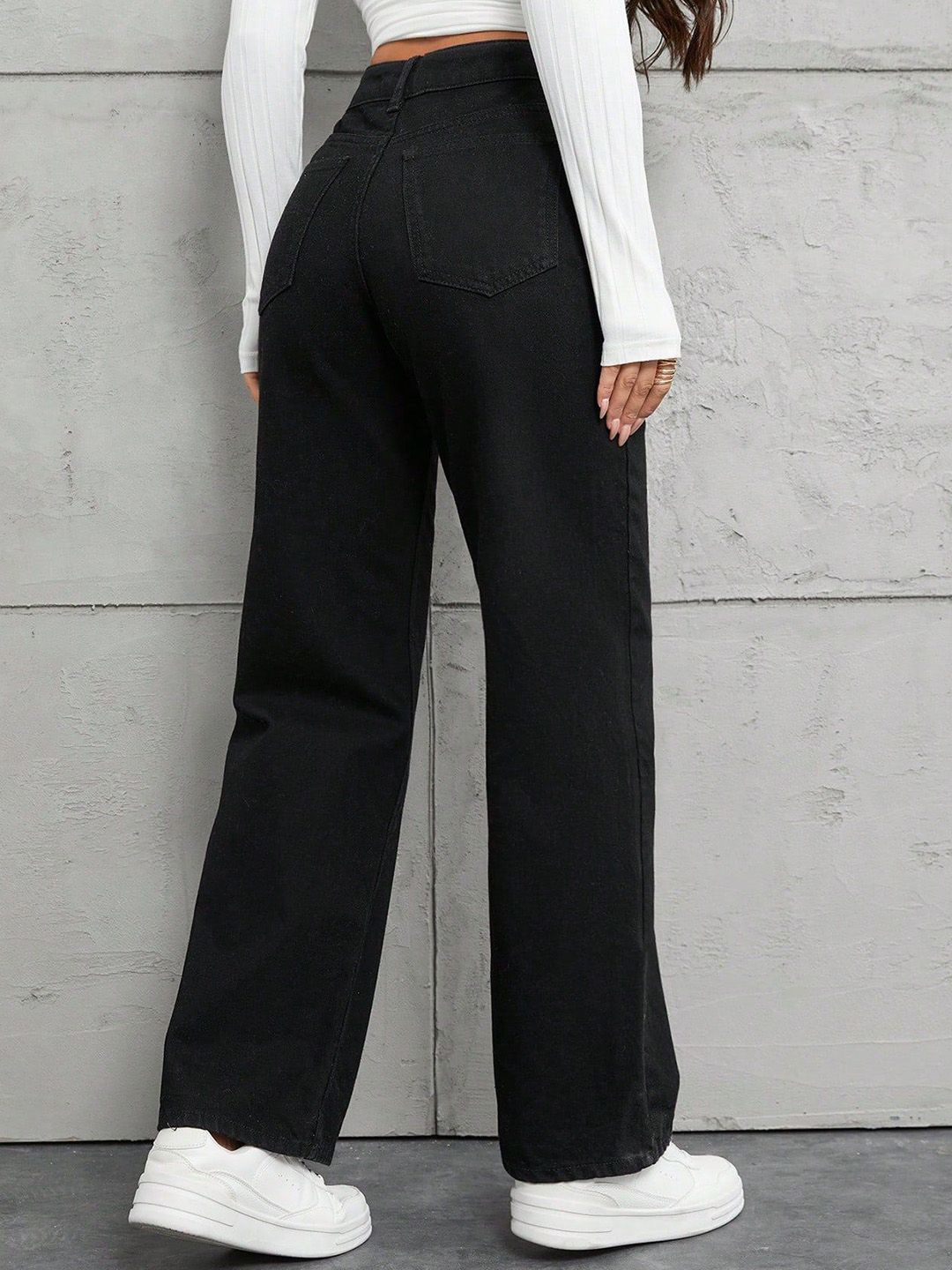 Kotty Women Comfort Straight Fit High-Rise Stretchable Jeans