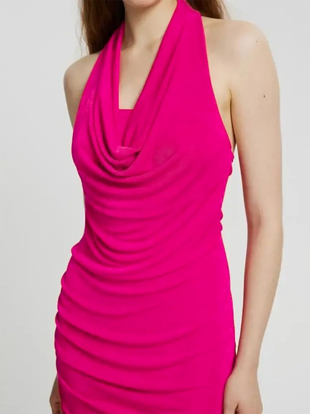 Kotty Women Halter Neck Bodycon Midi Dress