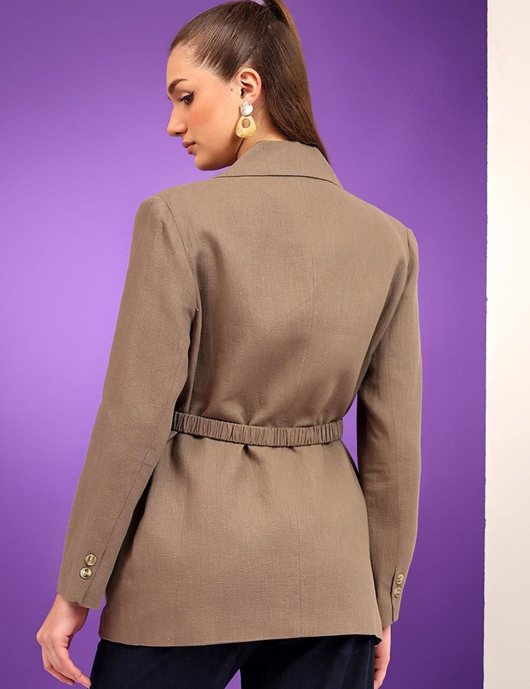 Kotty Women Long Sleeve Single-Breasted Overcoat