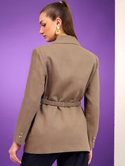 Kotty Women Long Sleeve Single-Breasted Overcoat