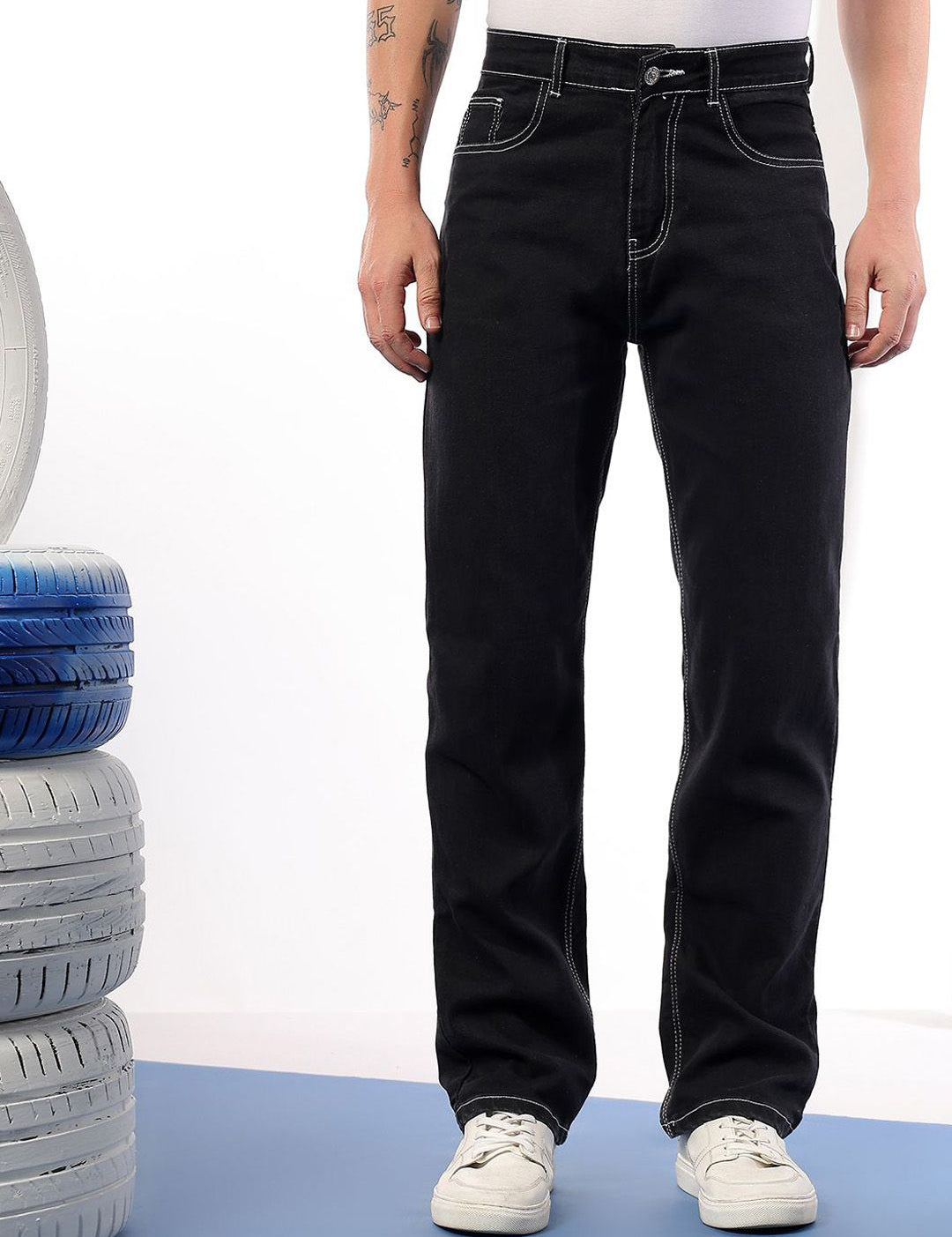 Kotty Men Comfort Fit Mid-Rise Stretchable Jeans