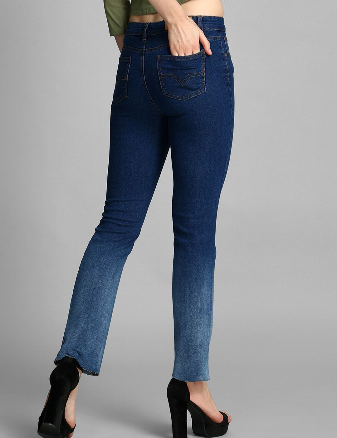Kotty Women Blue Skinny Fit Mid-Rise Clean Look Jeans