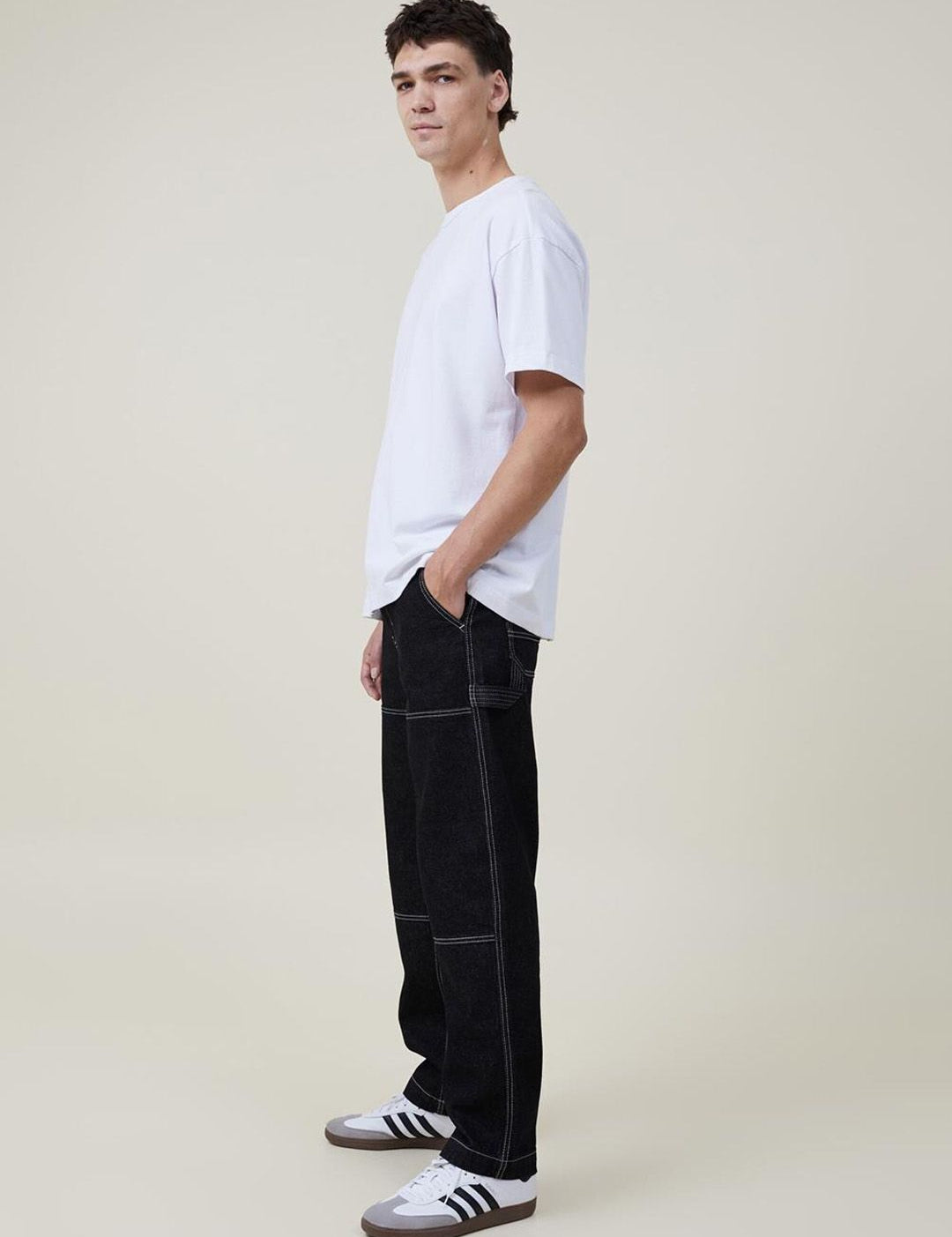 Kotty Men Jean Regular Fit Low-Rise Clean Look Stretchable Cotton Jeans