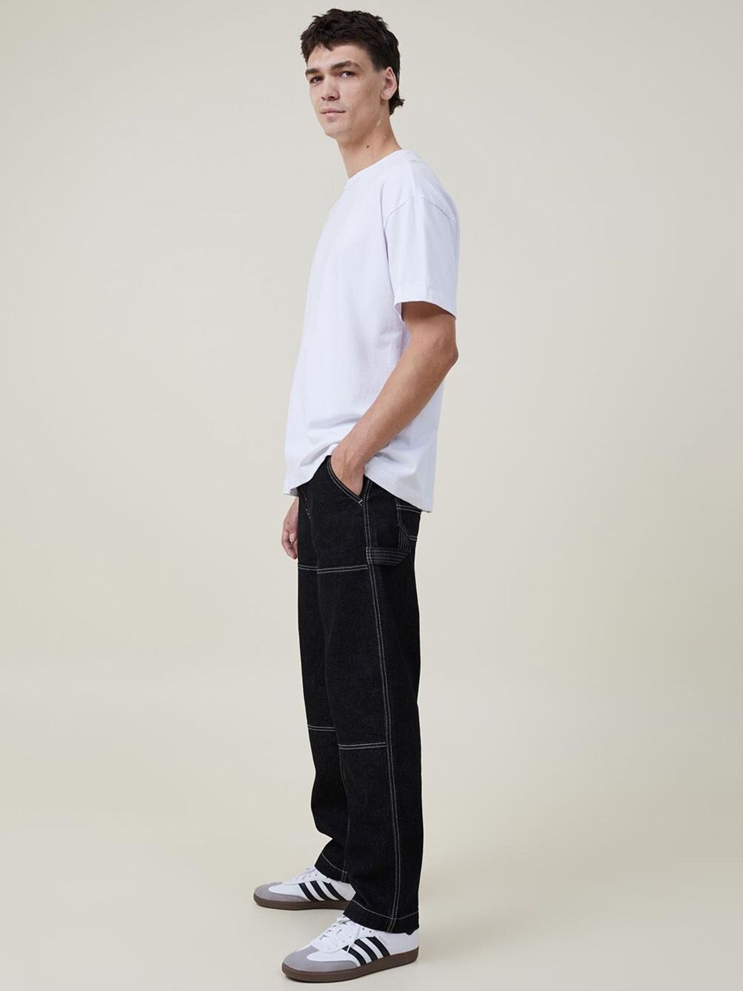 Kotty Men Jean Regular Fit Low-Rise Clean Look Stretchable Cotton Jeans