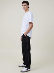 Kotty Men Jean Regular Fit Low-Rise Clean Look Stretchable Cotton Jeans