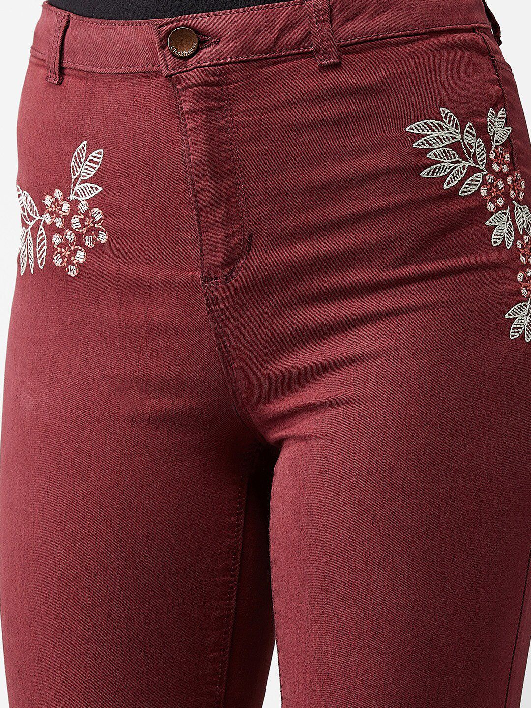 Kotty Women Maroon Skinny Fit Jeans