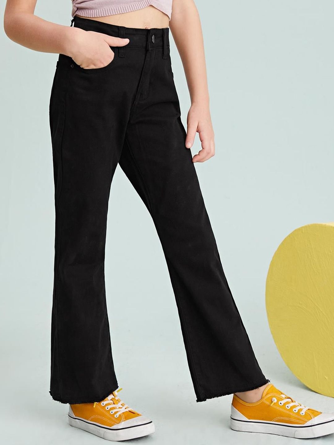 Kotty Girls Jean Mid-Rise Clean Look Stretchable Jeans