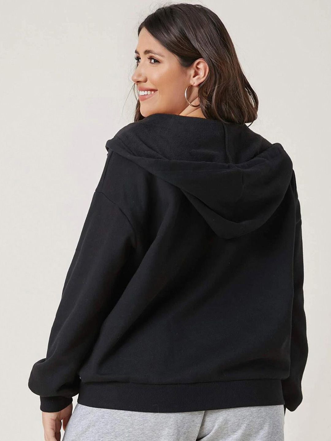 Kotty Hooded Front-Open Sweatshirt