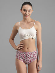 Kotty Women Pink & White Printed Hipster Briefs KTTWOMENSPANTY376