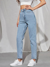 Kotty Women Blue Jean Straight Fit High-Rise Stretchable Jeans