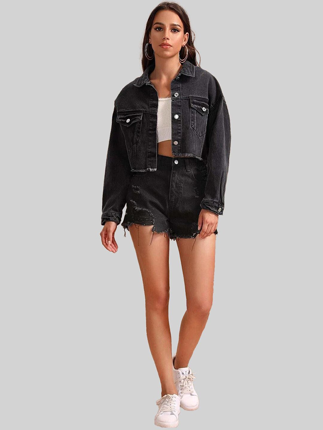 Kotty Washed Cotton Denim Jacket