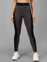 Kotty Women Grey & Black Colourblocked Tights