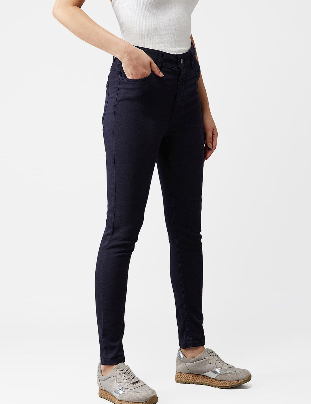 Kotty Women Blue Skinny Fit High-Rise Clean Look Jeans