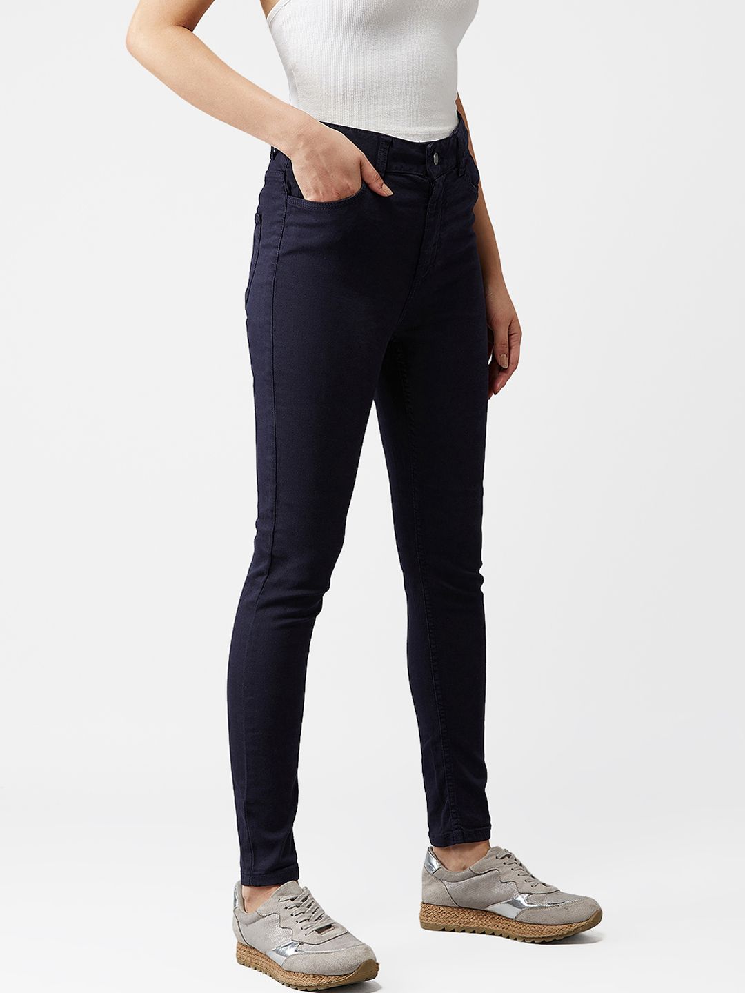 Kotty Women Blue Skinny Fit High-Rise Clean Look Jeans