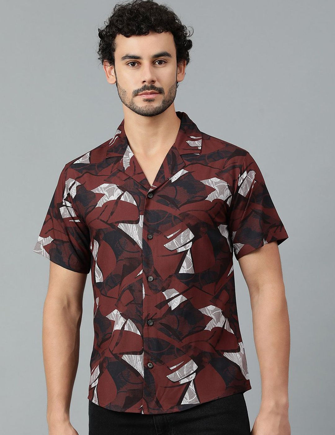 Kotty Men Abstract Printed Casual Shirt