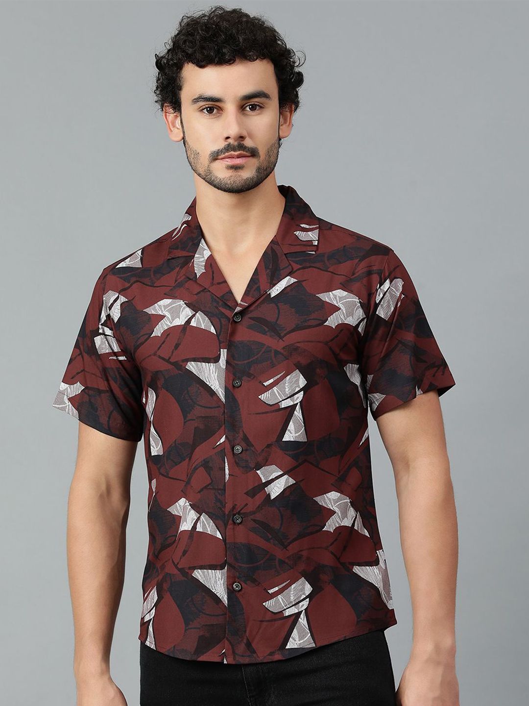 Kotty Men Abstract Printed Casual Shirt