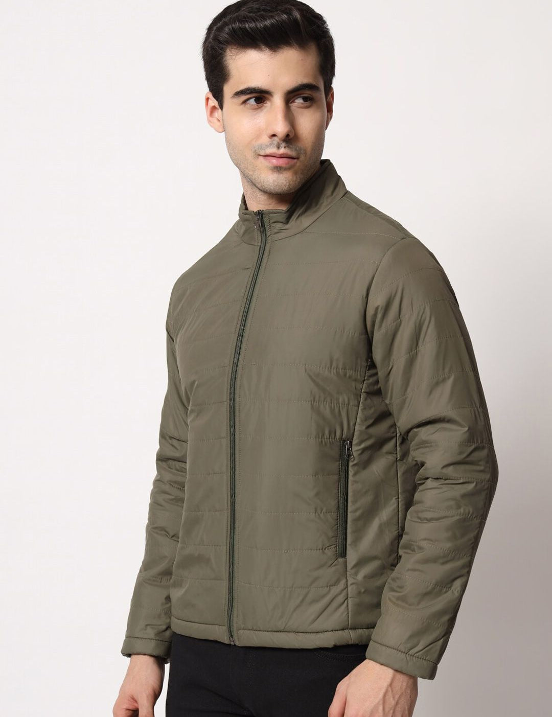 Kotty Men Olive Green Outdoor Padded Jacket