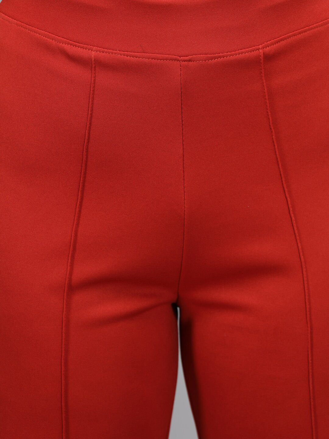 Kotty Women Maroon High-Rise Parallel Trousers