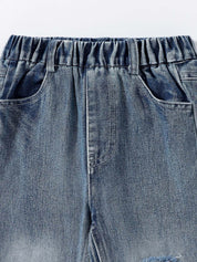 Kotty Girls Blue Jean Mildly Distressed Heavy Fade Jeans