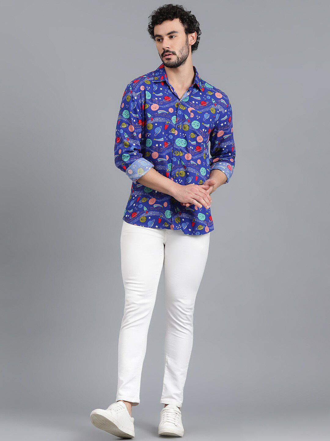Kotty New Relaxed Fit Abstract Printed Casual Shirt