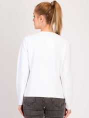 Kotty Women White Self Design Tailored Jacket