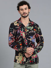 Kotty Black New Floral Printed Casual Shirt