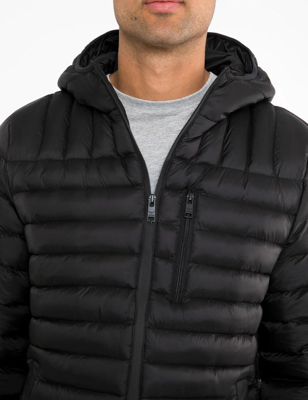 Kotty Black Hooded Puffer Jacket