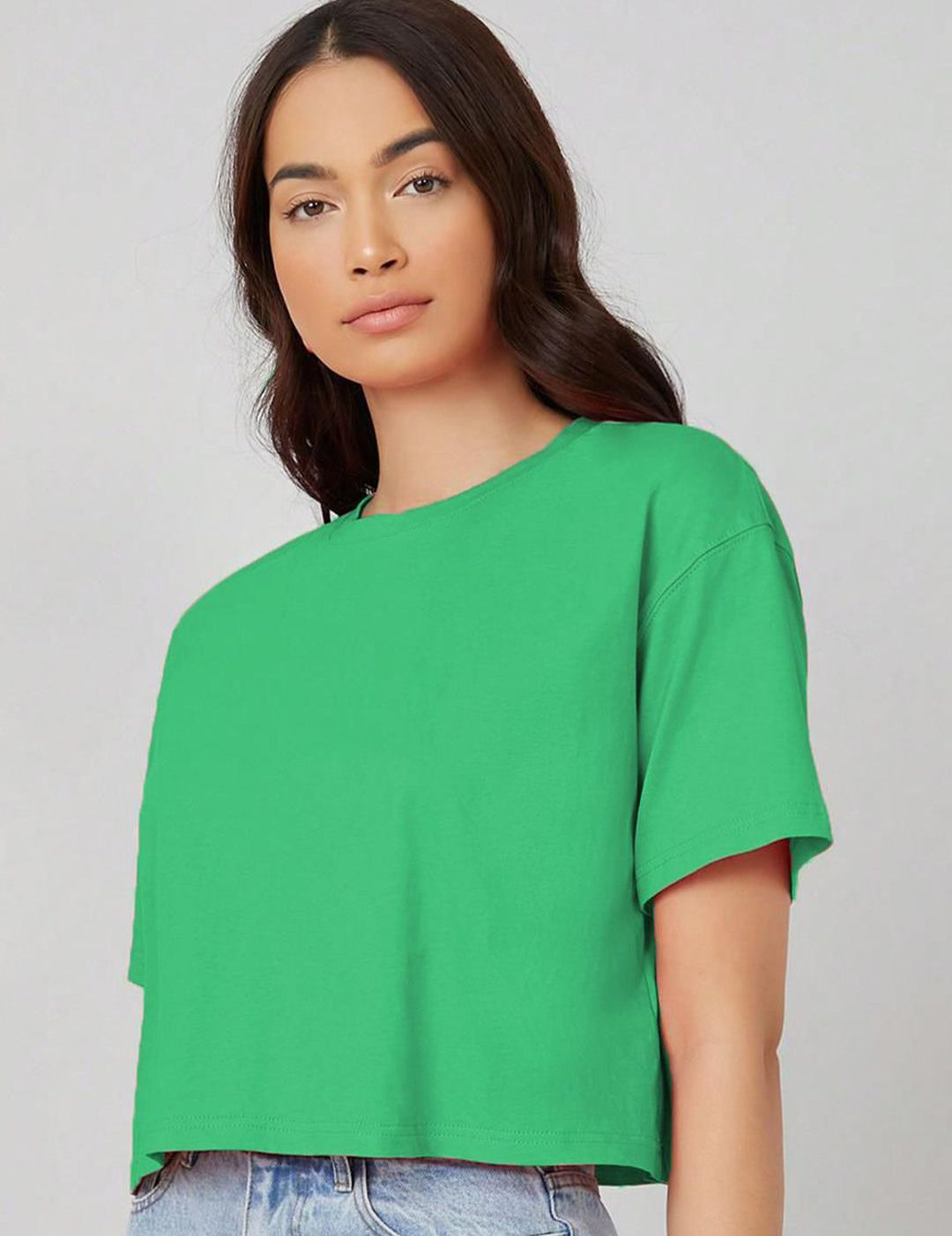 KOTTY Basics Women Solid Round Neck  Oversized T-shirt