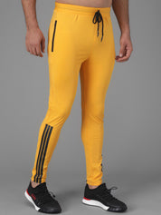 Kotty Men Yellow Solid Track Pants