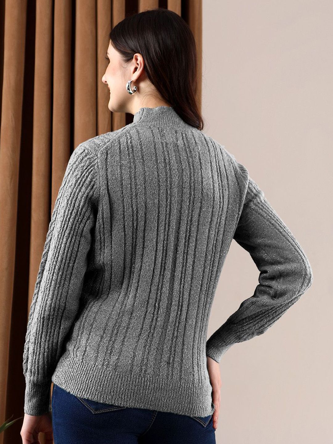 Kotty Women High Neck Pullover Sweater