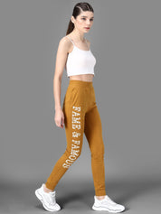 Kotty Women Mustard Yellow & White Printed Joggers