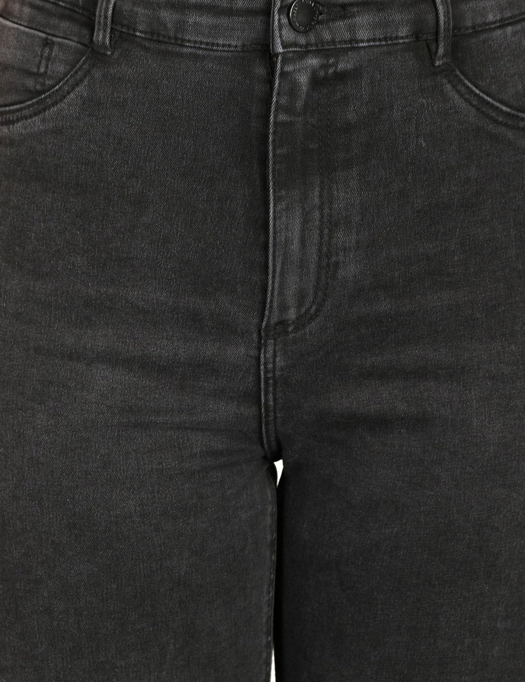 Kotty Women Black Skinny Fit High-Rise Slash Knee Jeans