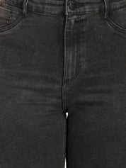Kotty Women Black Skinny Fit High-Rise Slash Knee Jeans