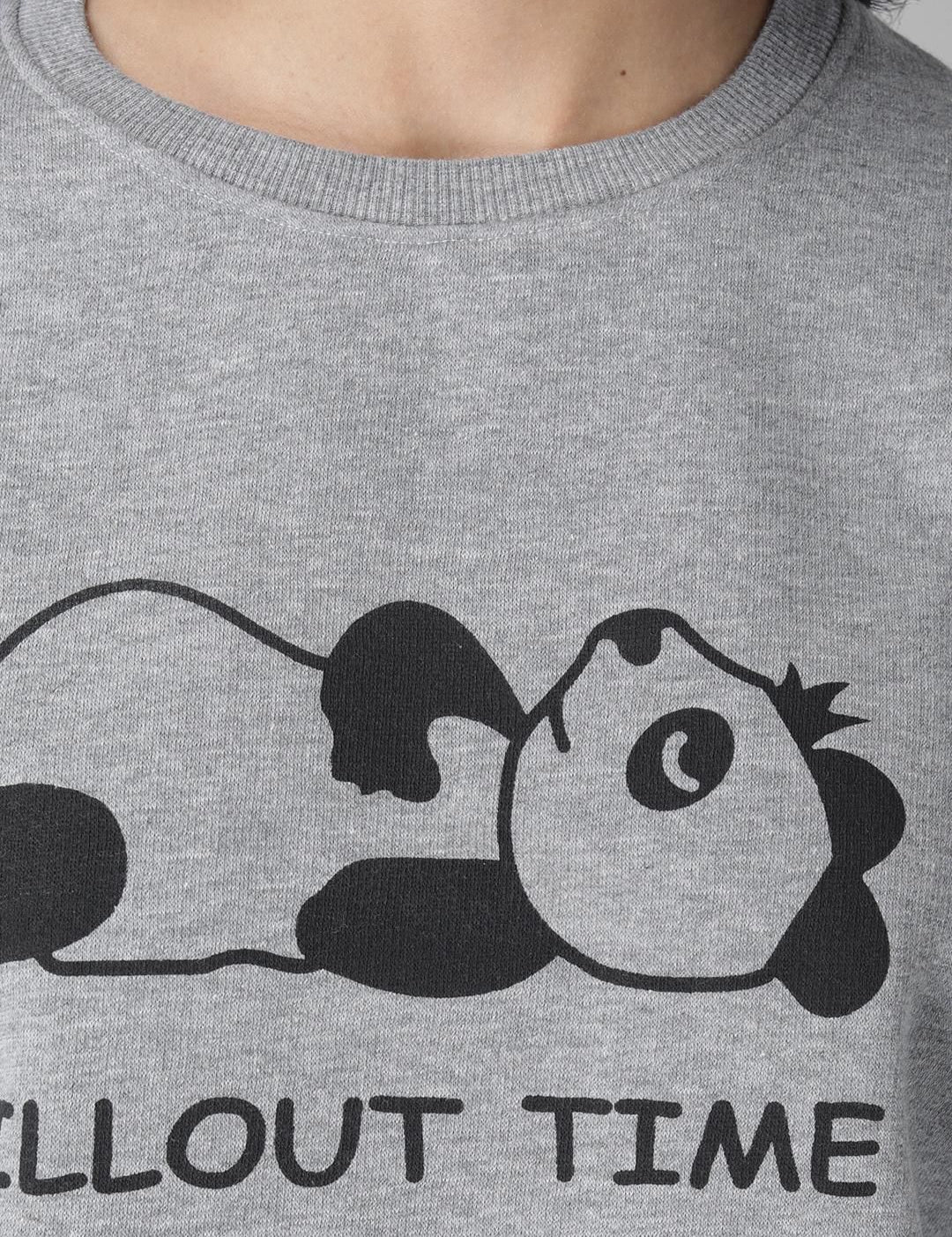 Kotty Women Grey Printed Sweatshirt