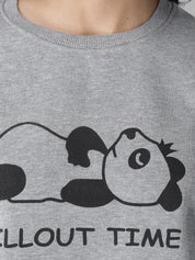 Kotty Women Grey Printed Sweatshirt