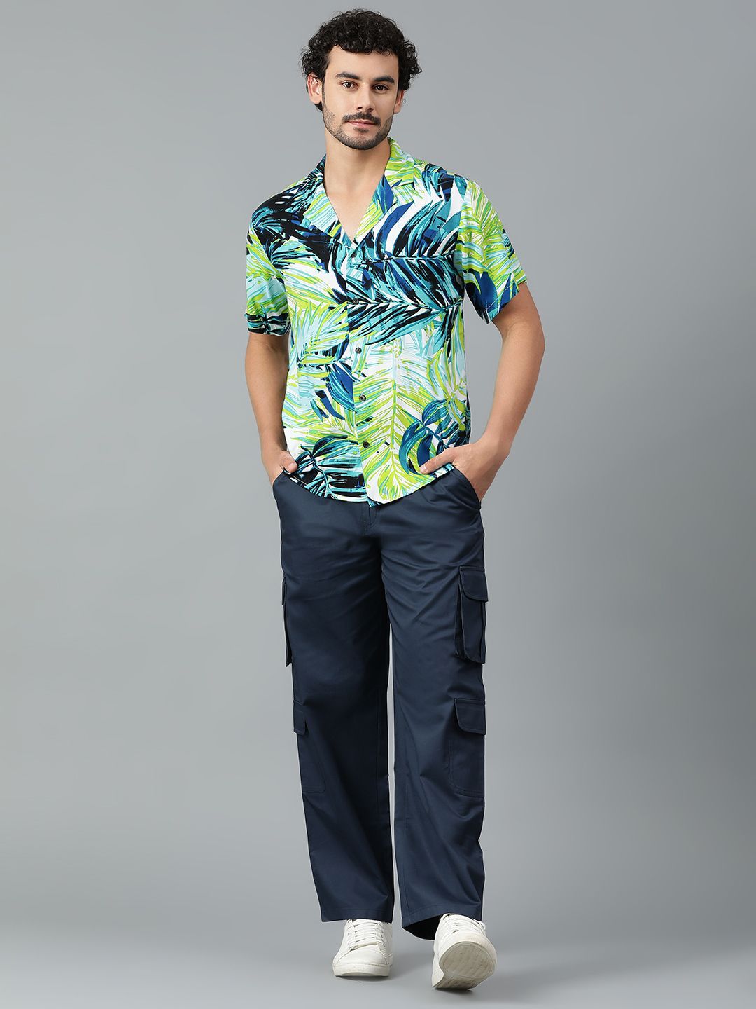 Kotty Men Tropical Printed Casual Shirt