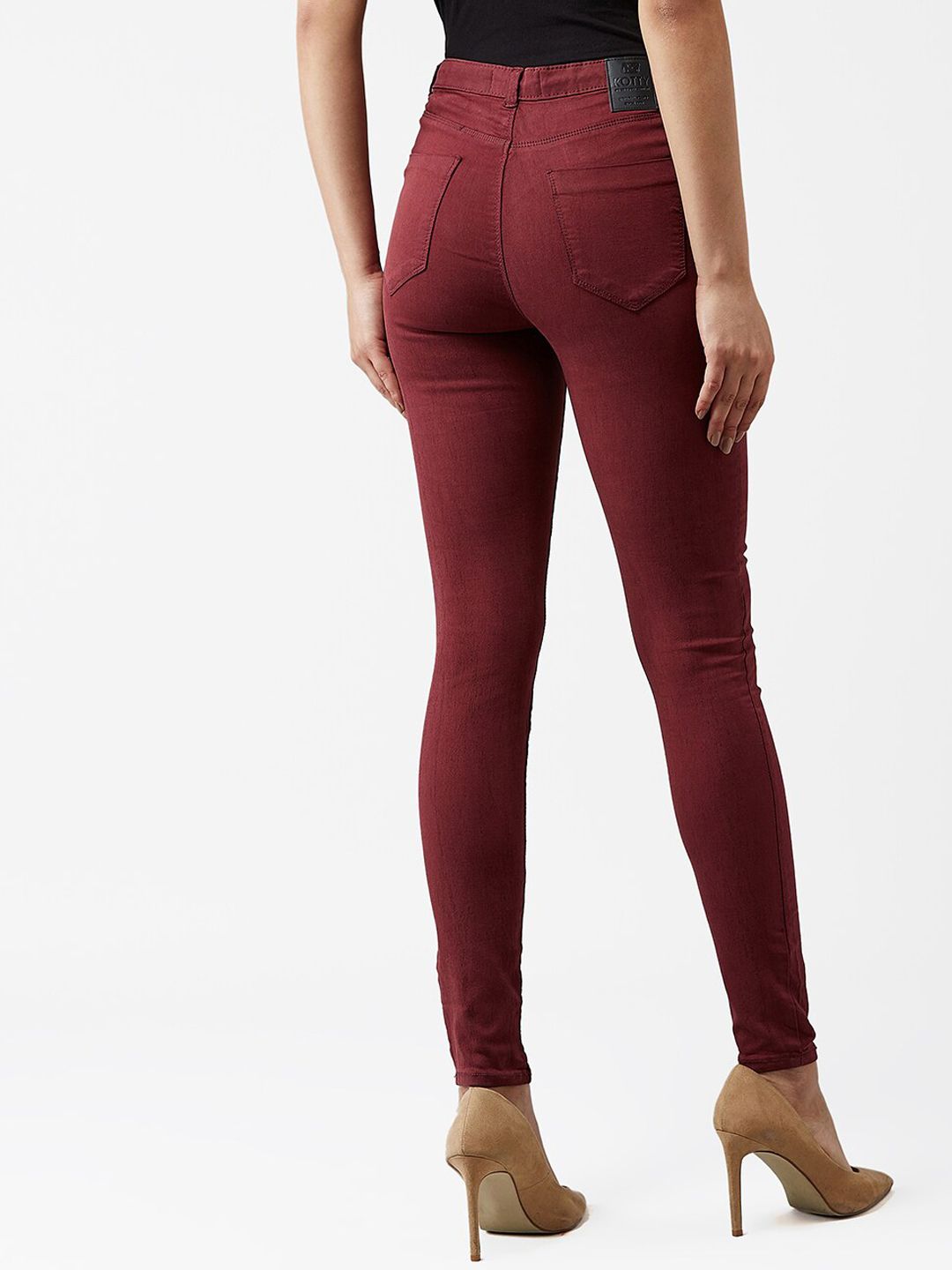 Kotty Women Maroon Skinny Fit Jeans