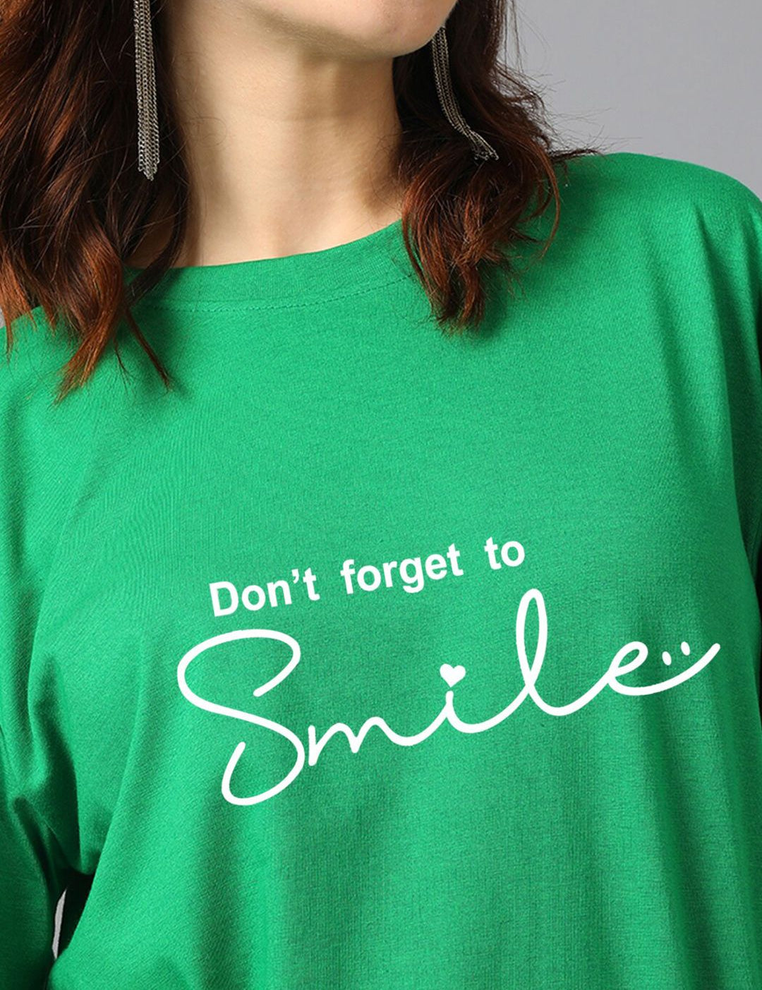 Kotty Typography Printed Oversized T-shirt