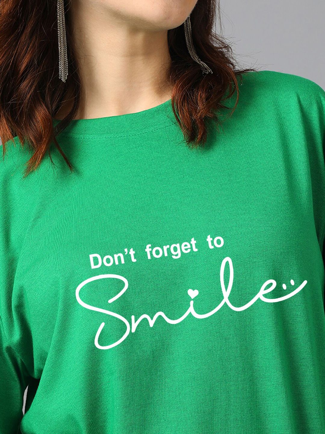 Kotty Typography Printed Oversized T-shirt