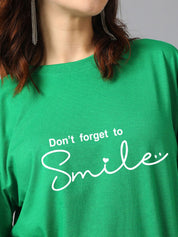 Kotty Typography Printed Oversized T-shirt