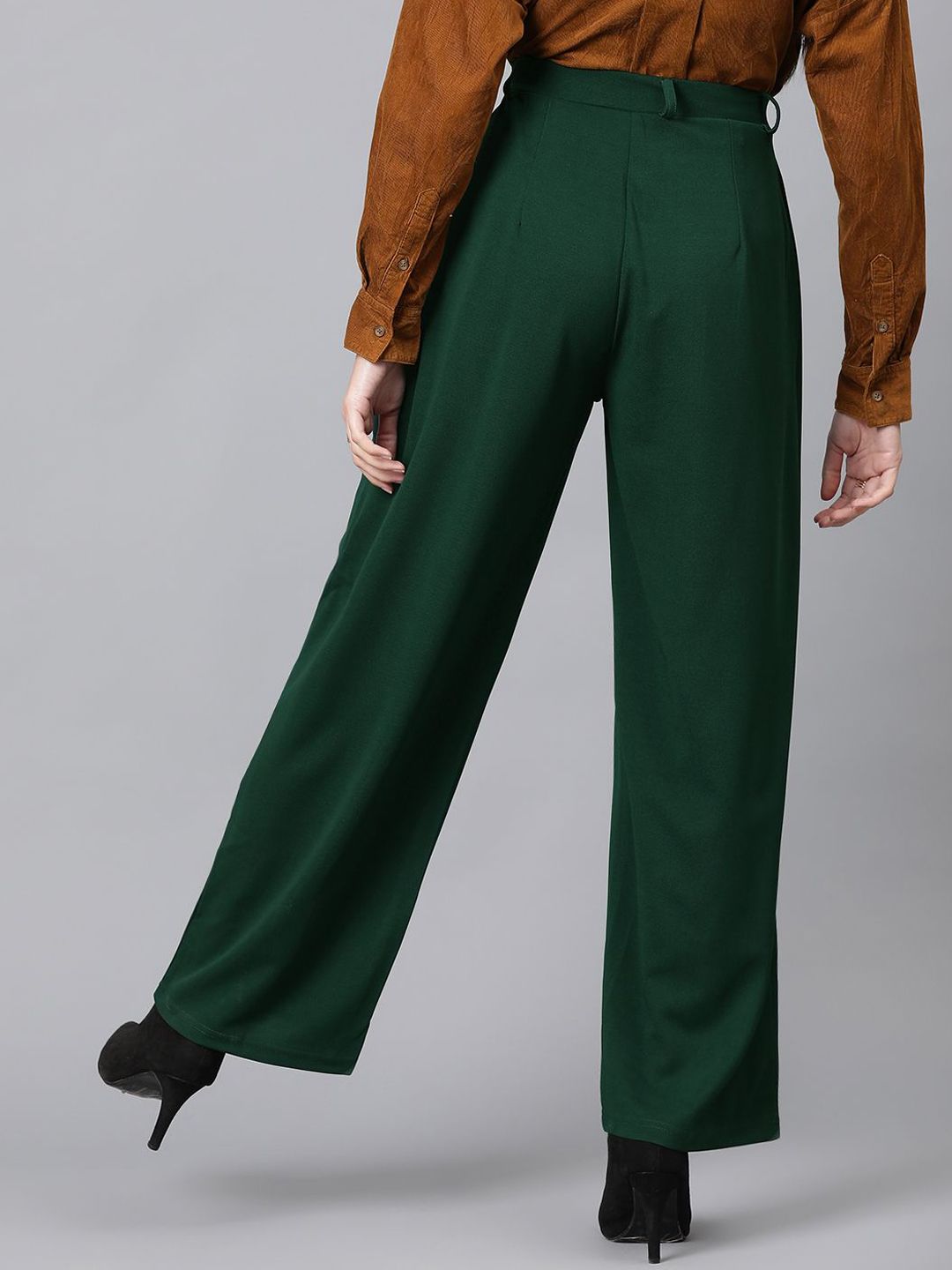 Kotty Women High-Rise Easy Wash Pleated Parallel Trousers