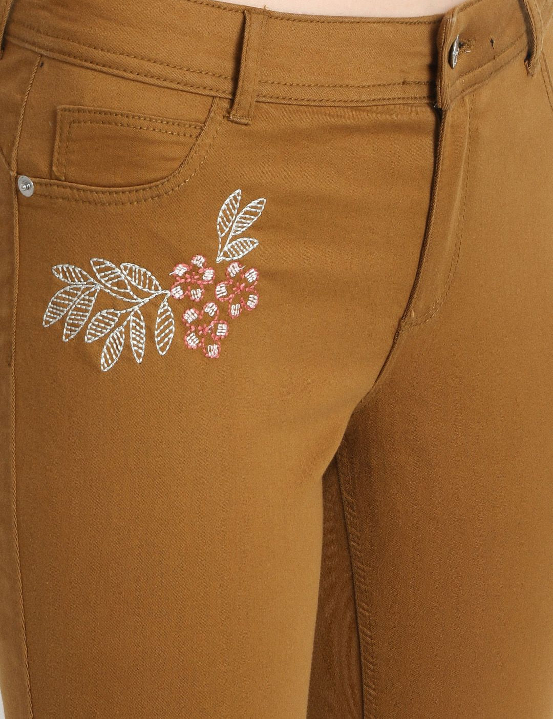 Kotty Women Brown Skinny Fit High-Rise Clean Look Jeans