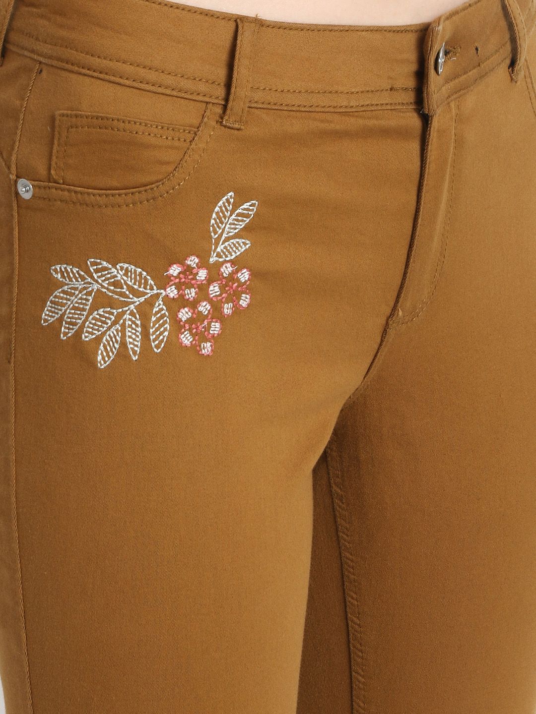 Kotty Women Brown Skinny Fit High-Rise Clean Look Jeans