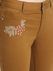Kotty Women Brown Skinny Fit High-Rise Clean Look Jeans